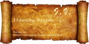 Ilovszky Vivien névjegykártya